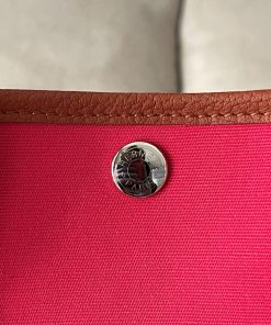 Alternative view of Hermes Garden Party 30 Rose Extreme, Rouge Venitien, Cuivre/Toile, Negonda